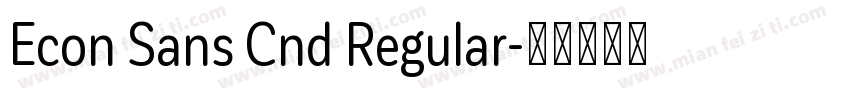 Econ Sans Cnd Regular字体转换